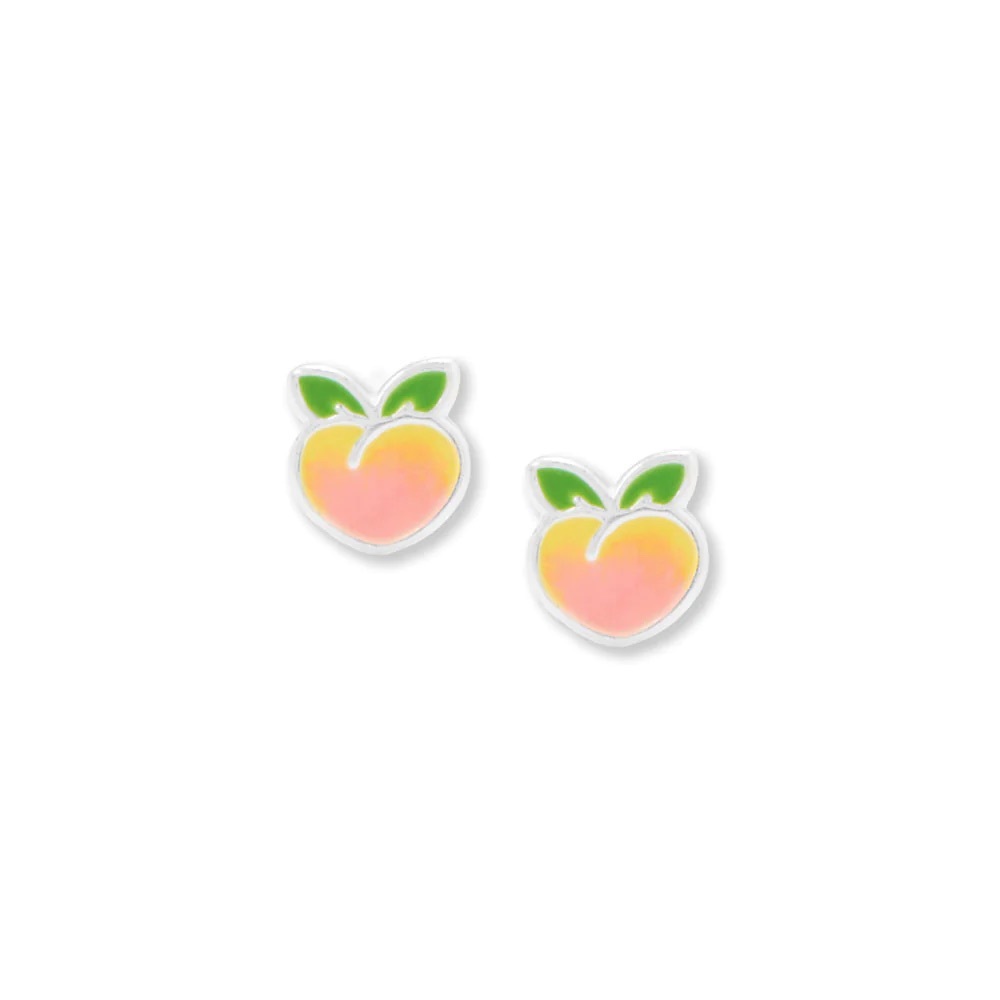 💫 Enamel Peach Stud Earrings